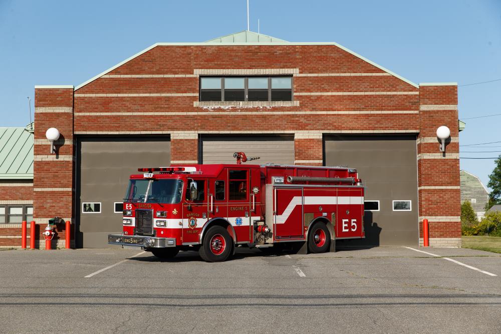 Engine 5 Pictured in Front of Station 5 at 168 Hogan Road