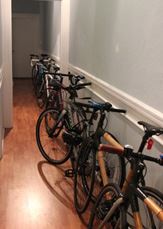Bikes in a Hallway