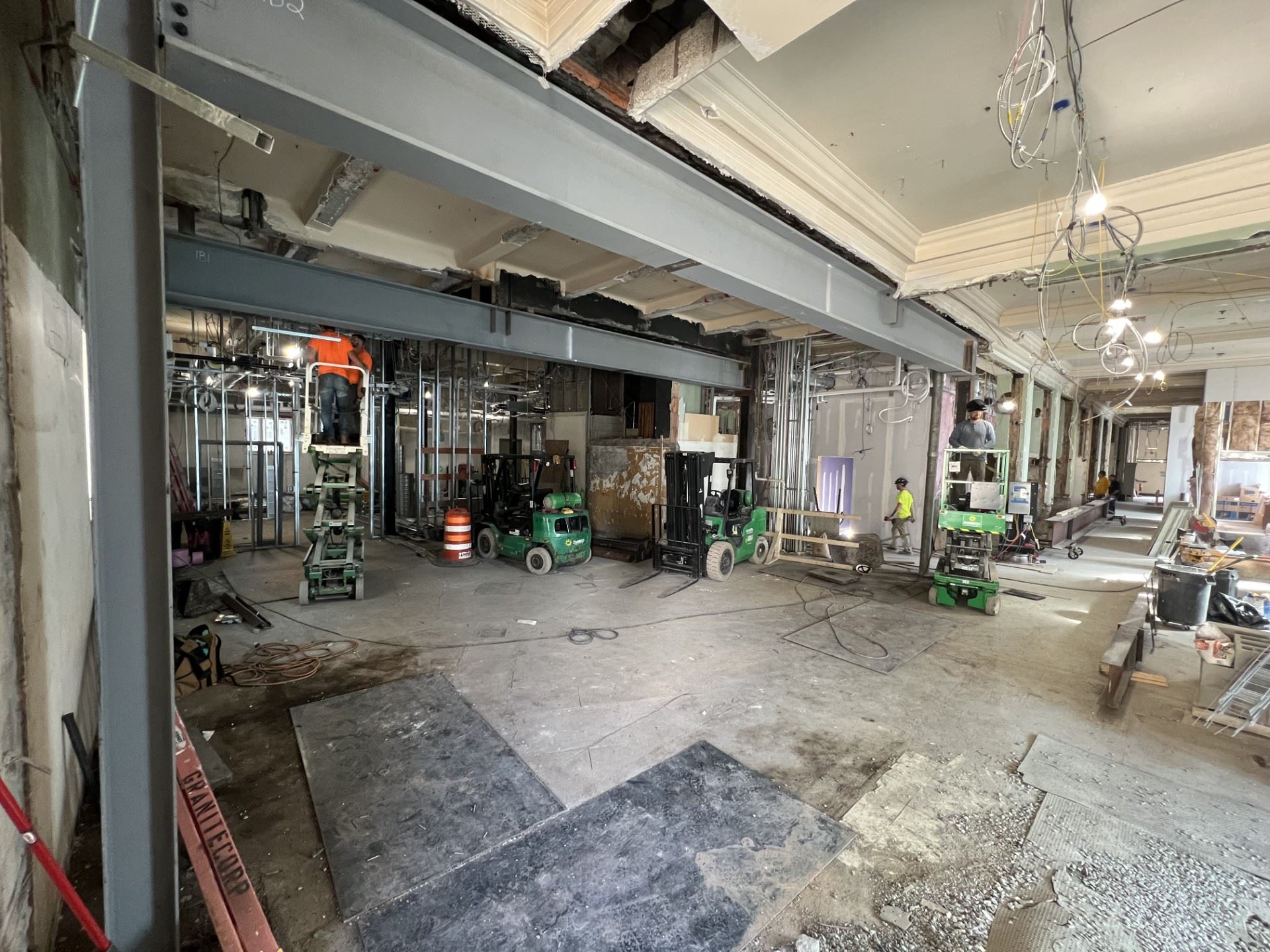 First floor construction at City Hall