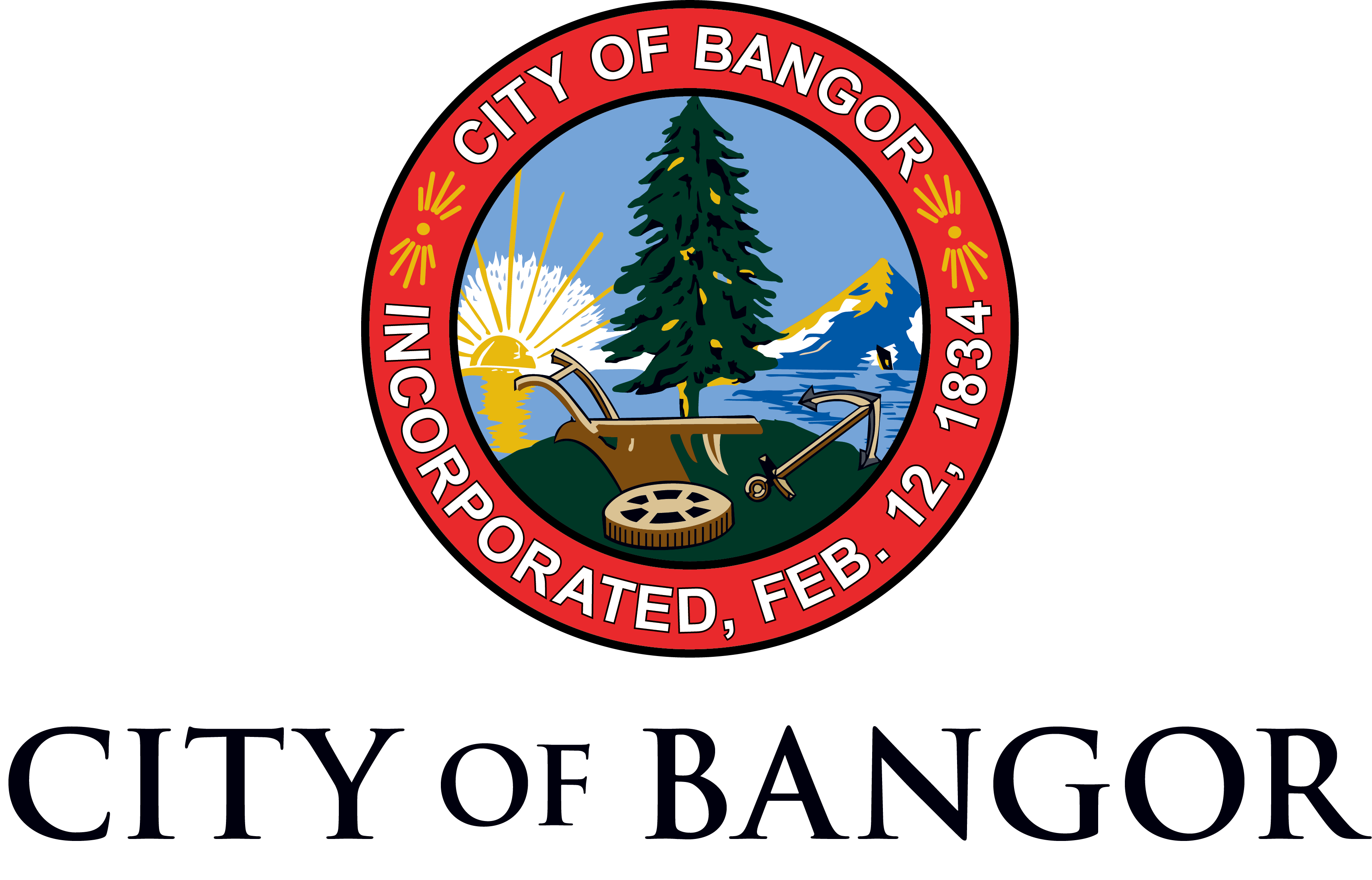 City logo Colored Pantone Colors - BLACK LETTERS