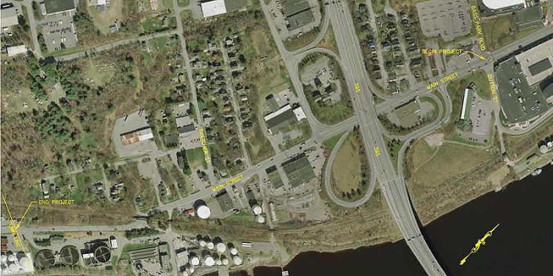 Main Street Aerial View