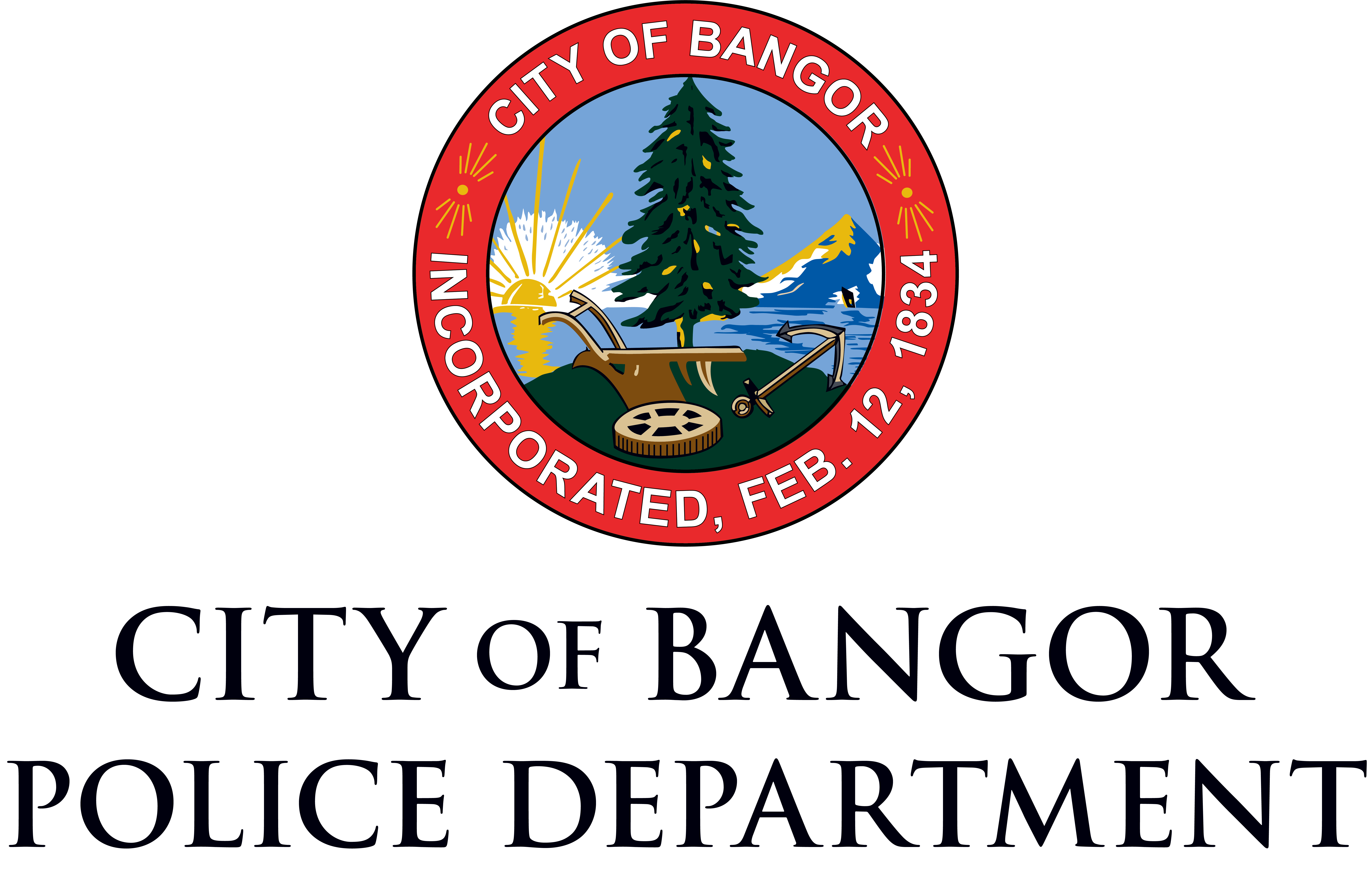 Police Department City logo Colored Pantone Colors